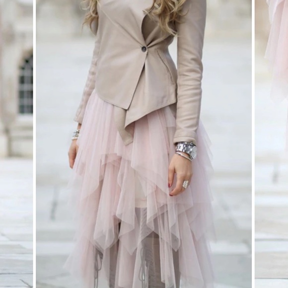 VICI /Allegro/ Ruffle Tulle Pink Midi Skirt NWT’s - Picture 3 of 9